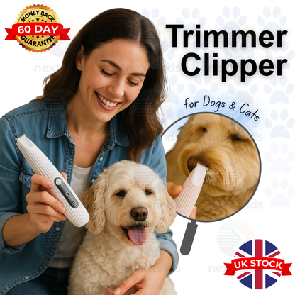 Pet Dog Electric Groomer Trimmer LED Waterproof Pet Foot Hair Cat Dog Paw Shaver