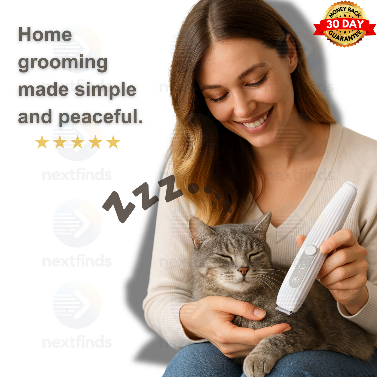 Pet Dog Electric Groomer Trimmer LED Waterproof Pet Foot Hair Cat Dog Paw Shaver