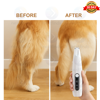 Pet Dog Electric Groomer Trimmer LED Waterproof Pet Foot Hair Cat Dog Paw Shaver